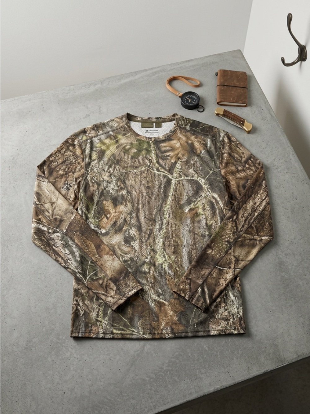 Guide Series Scent Shield Camo Long Sleeve Shirt Men XL Polyester Hunting Mesh